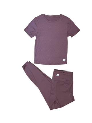 Women's S - Mauve Vuori Mudra Short Sleeve and Leggings Set