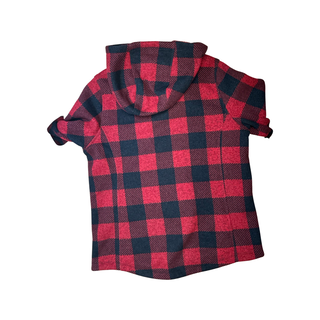 Women's M - Red Buffalo Plaid North Face Three Toggle Hoodie