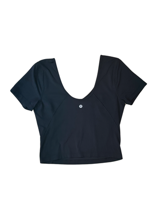 Women's 8 - Black Lululemon Cropped Align Tee