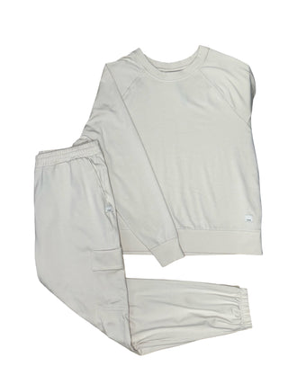 Women's S - Cream Vuori Dreamknit Performance Halo Crew and Jogger Set