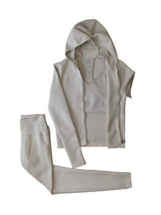 Women's S - Cream Vuori Waffle Weave 3-Piece Set