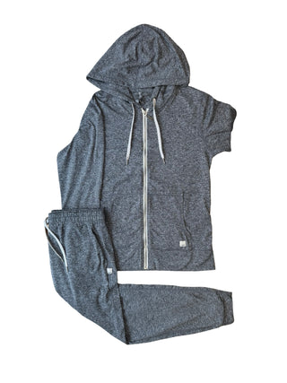 Women's M - Heathered Gray Vuori Halo Fullzip Hoodie and Jogger Set