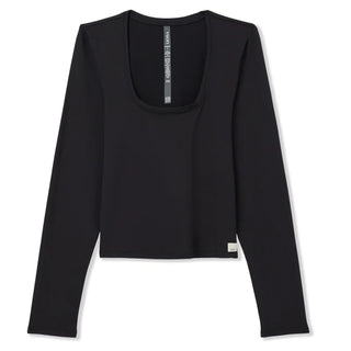 Women's M - Black Vuori Mudra Square Neck Long Sleeve