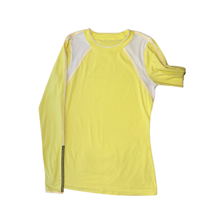 Women's 6 - Yellow and White Lululemon Long Sleeve