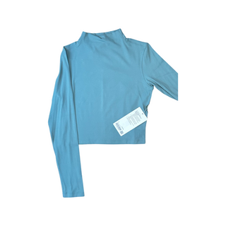 Women's 8 - NWT Tidewater Teal Lululemon All Aligned Mock Neck Long Sleeve Shirt