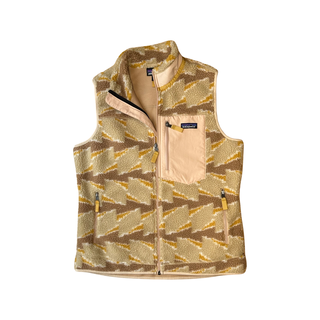 Women's L - Tan and Brown Patagonia Retro-X Vest