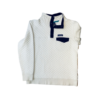 Women's M - Cream Patagonia Quilted Snap-T Pullover