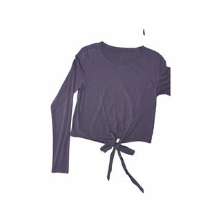 Women's 10 - Purple Lululemon Front Knot Cropped  Long Sleeve