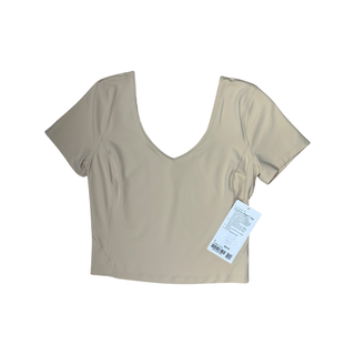 Women's 8 - NWT Cream Lululemon Cropped Align Tee