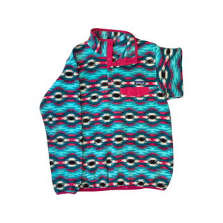 Women's L - Aqua Desert Patagonia Synchilla Fleece Snap-T Pullover