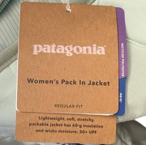 Women's L - NWT Gypsum Green Patagonia Pack in Jacket