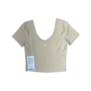 Women's 8 - NWT Cream Lululemon Cropped Align Tee