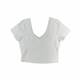 Women's 12 - Cream Lululemon Cropped Align Tee