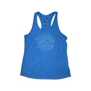 Women's XL -  Blue North Face "Never stop Exploring" Racerback Tank