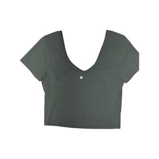 Women's 10 - Green Lululemon Cropped Align Tee