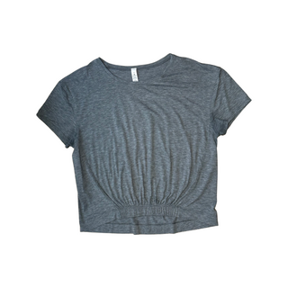 Women's 6 - Gray Lululemon Cropped Short Sleeve Crew