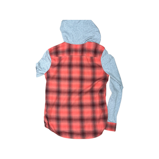 Women's  XS - Pink Plaid North Face Long Sleeve Hoodie